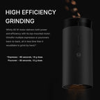 TIMEMORE Electric Coffee Grinder Portable - Adjustable Burr Grinder with 30 Precise Settings, Auto Stop & Clog Protection for Espresso, Pour-Over, French Press Moka,for Home Outdoor Use（Black）