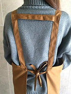 Artist apron/Long apron - Gold Brown