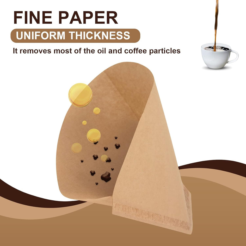 Disposable Coffee Paper Filters, 100 Pcs #4 Cone Replacement Filter for Ninja Coffee Maker