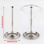 Wine Decanter Drying Stand with Silicone Head to Prevent Scratches-Detachable Shelf Decanter Rack Holder with Drip Catching Base with Wine Bottle Stopper, Decanter and Wine Glass NOT Included