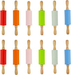 12 Pack Small Rolling Pin for Kids, 9 Inch Kids Rolling Pin for Home Kitchen (6 colors)