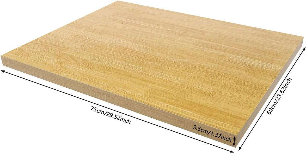 Butcher Block Countertop | 30x24in Wood Board Countertop | DIY Washer Dryer/Island/Kitchen Counter-top | countertop Cutting Board | 1102lbs Load Capacity | Wood Color | NO Base Legs, 1.38in Thick