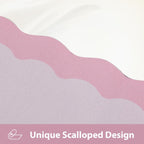 Scalloped Coffee Bar Mat for Countertop, Cute Dish Drying Mats for Kitchen Counter, Diatomite Absorbent Mat for Coffee Station, Kitchen Aesthetic Decor (16"x24", Pink)