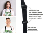 Green tropical palm & fern leaves Adjustable Bib Apron, Tropical Palm Leaves Cooking Kitchen Apron for Men Women