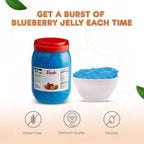 New Fanale Coconut Jelly Topping nata de coco for Boba Tea | Ice Cream | Yogurt | Smoothie | Milk Tea | Desserts Blueberry Heart Shaped, 6.6 pound (Pack of 4)| JEL027-CS