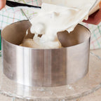 HARFINGTON Round Cake Ring 7 x 2.75 Inch Seamless Stainless Steel Pastry Mousse Dessert Ring Mirror Coating for Baking Cooking Making Tool