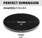 Koville African Natural Marble Cutting Board for Kitchen, 11inch Round Hand Crafted Marble Slab for Cheese, Charcuterie, Pastry Board - Wedding Gift, House Warming Gift(Zimbabwe Black)