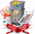 Skywin TidyFriend 3 in 1 Home Organization Kit – Stackable Storage Bins, Laundry Detergent Stand & Refrigerator Egg Drawer, Perfect Holiday Gift for Moms, Homemakers & Home Organization Lovers