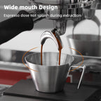 MHW-3BOMBER Espresso Measuring Cup Espresso Shot Cup 2oz Stainless Steel Pouring Cup for Tomato Sauce|Steak Sauce|Desserts|Beverages| (Matte Glossy) G5140