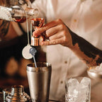 Skull Shape Swizzle Sticks, Reusable Stainless Steel Coffee Beverage Stirrers Cocktail, 5-Pack Drink Stir Sticks for Bar Party Home Office (Ancient Silver)