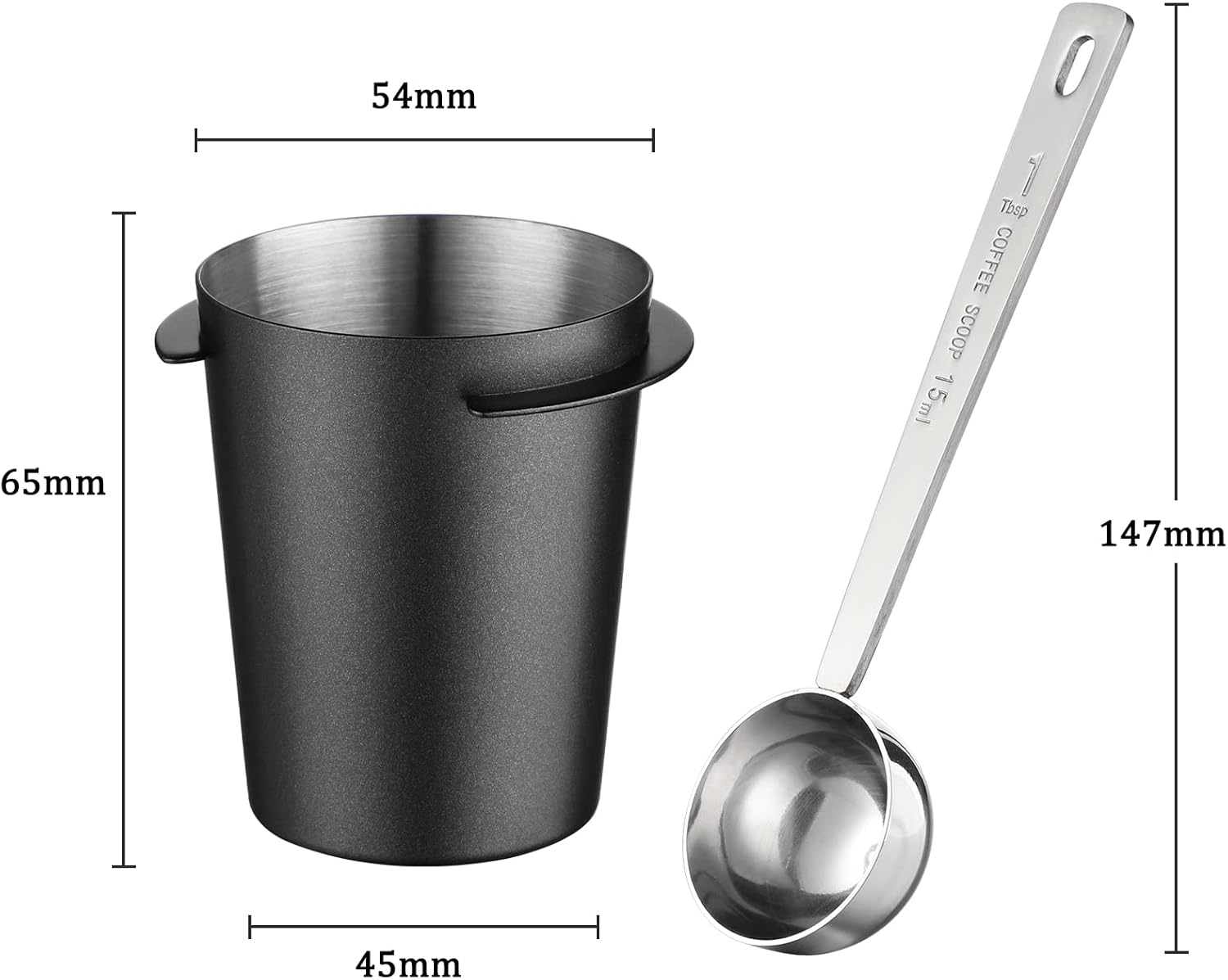 Coffee Dosing Cup 54mm Stainless Steel Dosing Cup Fits 54mm Portafilters Espresso Dosing Cup Espresso Tamper Machine Tools