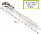 2PCS 1/2Tablespoon (1.5tsp, 7.5ml) Single Measuring Spoon, Individual Stainless Steel Long Handle Measure Teaspoon Only