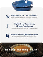 LE TAUCI Ceramic Pie Dish for Baking, 9 Inches Pie Pan for Apple Pie, Pecan Pie, 36 Ounce Pie Plate, Set of 2, Ceylon Blue