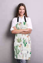 Llama Cacti Apron for Women and Men, Adjustable Kitchen Chef Apron for Cooking Baking - Cute Birthday, Anniversary, Mother's Day Apron Presents for Mom Wife Girlfriend Aunt Grandma