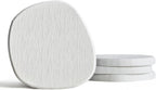 Instant Dry Stone Absorbent Diatomite Coaster Set of 4 for Drinks Wine Coffee, Modern Unique Cup Diatomaceous Earth Coasters for Coffee Table Office Desk, White