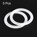 MECCANIXITY Gasket Seal Coffee Maker White Silicone Ring Replacement 56x73x3.3mm for 6-Cup Aluminium Coffee Pot, Pack of 5