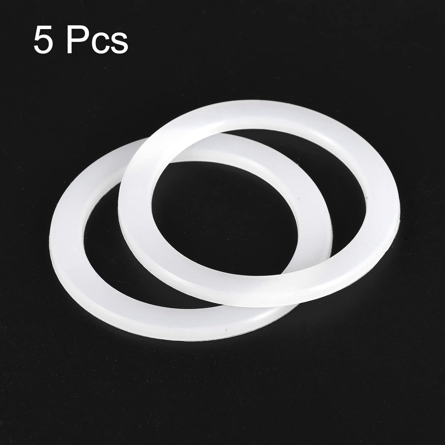 MECCANIXITY Gasket Seal Coffee Maker White Silicone Ring Replacement 56x73x3.3mm for 6-Cup Aluminium Coffee Pot, Pack of 5