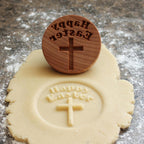 Wood Cookie Stamp, 2.5 Inch (Happy Easter CS-108)