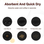 Dish Drying Mat for Kitchen, 15.7’’ X 17.7’’ Coffee Bar Mats for Countertop Fit Under Coffee Maker, Hide Stain Rubber Backed Espresso Machine Absorbent Drying Pad, Black