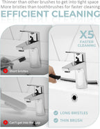 SXhyf Crevice Cleaning Brush - Grout Scrub Brush, House Cleaning Supplies, Gap Cleaning Tools, Home Essentials, Gifts for Women Men, Hard Bristle Crevice Cleaner Brush for Household Use, Bathroom