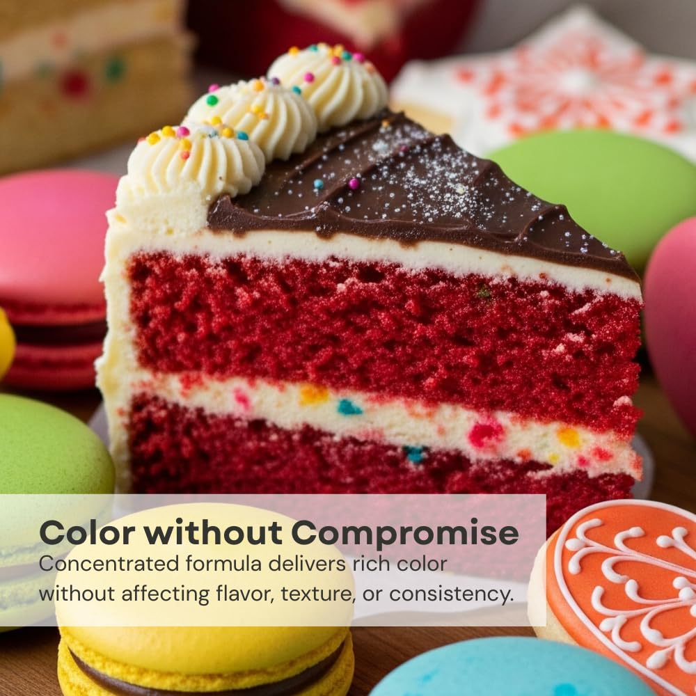 Chefmaster Avocado Liqua-Gel® Food Coloring | Vibrant Color | Professional-Grade Dye for Icing, Frosting, Fondant | Baking & Decorating | Fade-Resistant | Easy-to-Use | Made in USA | 2.3 oz