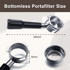 54mm Bottomless Portafilter - 3 Ears with Stainless Steel Filter Basket, Fits Breville Barista Express, Pro, Touch, Bambino Plus, Infuser (880BSS, 870XL, 878BSS, 500BSS, 840XL), Black