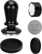 53.3mm Espresso Accessories，53.3mm Espresso Tamper Tools, Spring-Loaded Coffee Tamper, Coffee Distributorr, Puck Screen, Anti Slip Mats Coffee Tamper for 54mm Portafilter