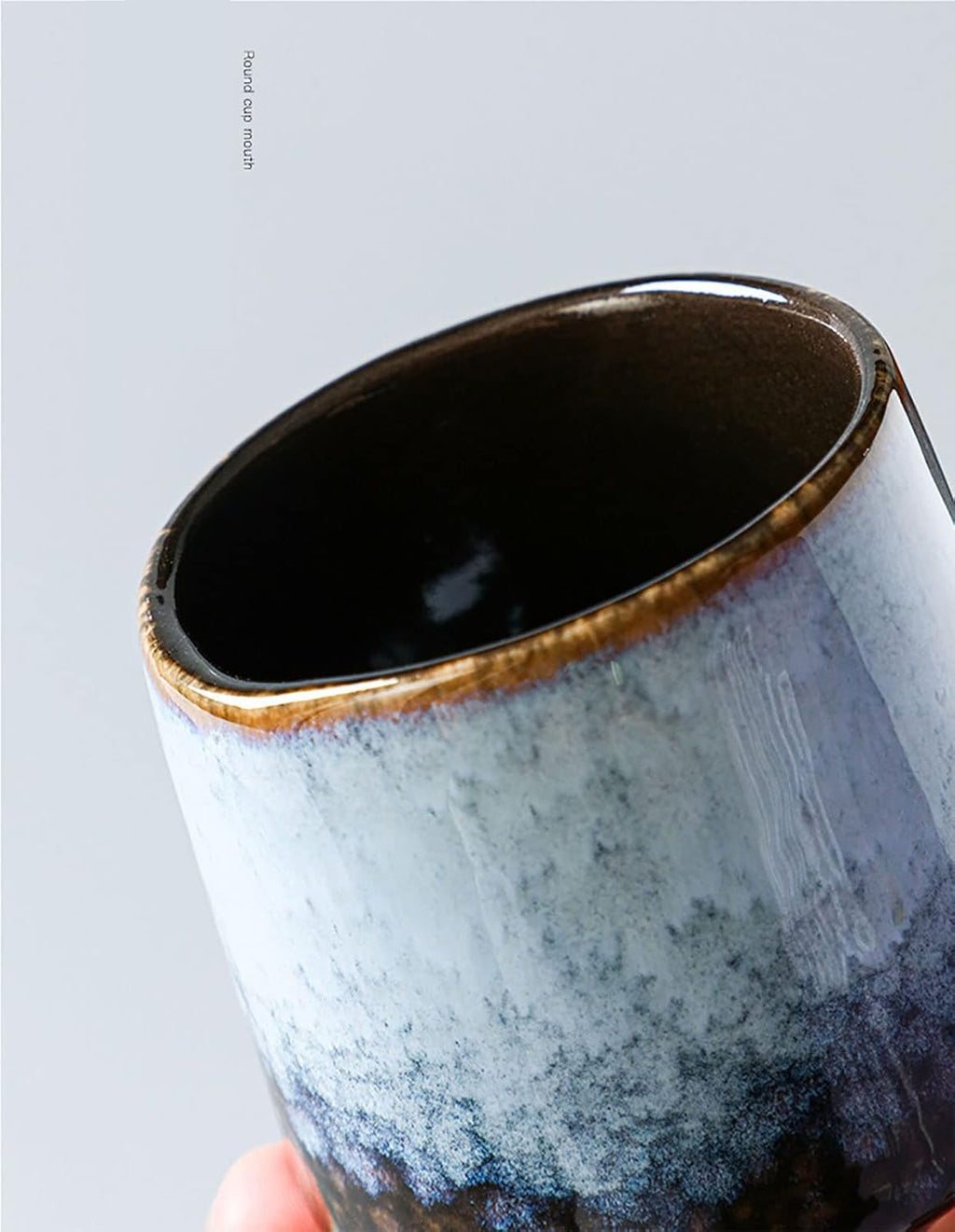 Ceramic Kung Fu Tea Set, 4 Piece Companion Cup Set for Coffee, Yerba Mate, Espresso (Grey)