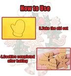 8 Piece Mini Christmas Cookie Cutters, 3d Raised Design Gingerbread Cookie Stamps, Cookie Cutter Set suitable for Frosting Decoration, Mini Pie Molds, Apple Pie Pastry Biscuit Cutter (Christmas-A)