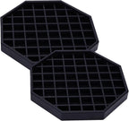 Drip Trays 6" Coffee Countertop Octagon Drip Tray Black Plastic Coffee Drip Tray With Honeycomb Grid, Pack of 2 (2 Pcs 6")