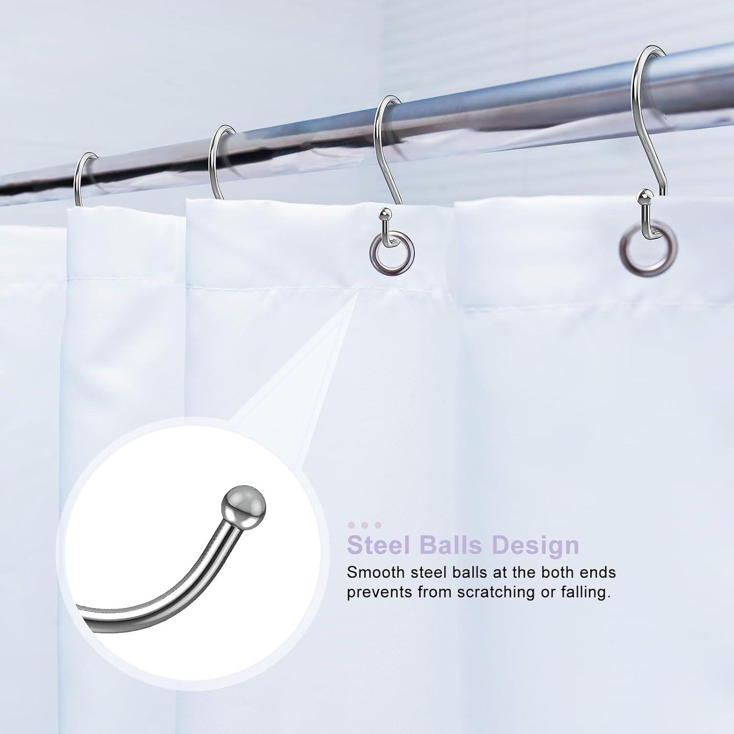 S Hooks, Small Metal S Hanging Hooks with 2 Shapes, Reversible, Heavy Duty, 3 Inch, Silver, 12 Pcs
