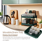 2-Tier Cup Drying Rack & Coffee Bar Accessories With Tray - Mug Holder for Countertop, Baby Bottle Organizer, Sippy Cup Storage, Tea & Glass Organizer