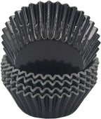 Standard Black Foil Cupcake Liners Muffin Baking Cups for Party and More, 100-Count