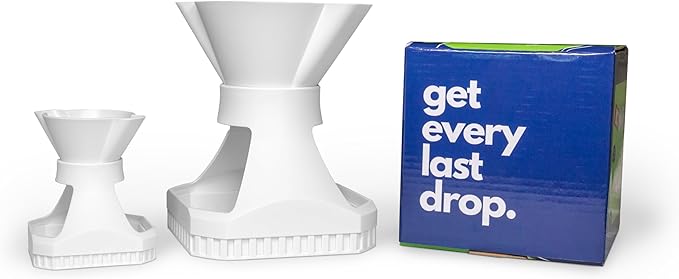 The Last Drop® an Upside Down Universal 3-Piece Inverted Bottle Holder Drainer Dryer Emptying Kit New Household Kitchen Gadget