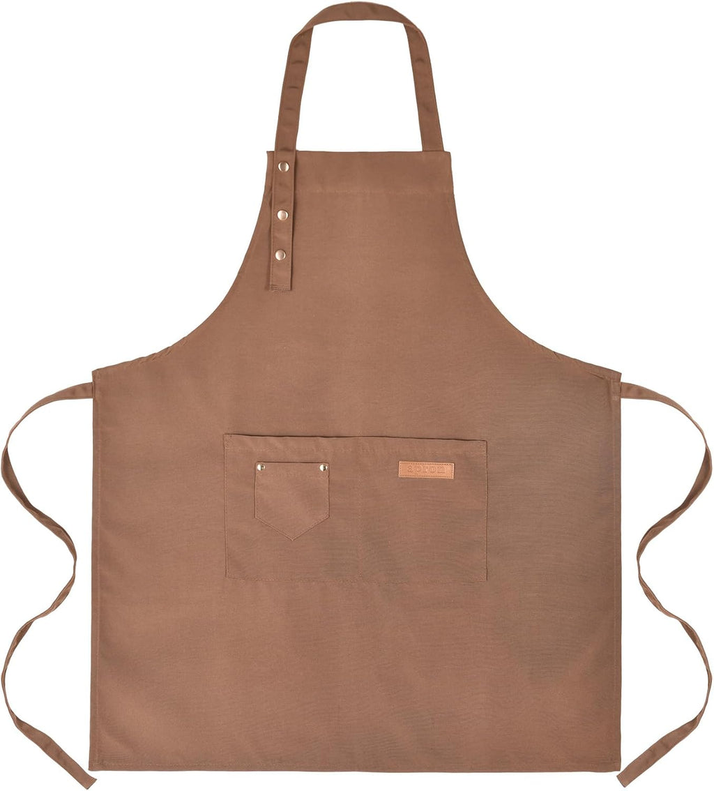 Tosewever Art Aprons for Women Painting Pottery Baking, Mens Buckle Straps Kitchen Apron with Pockets for Chef Cooking