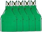 5 Pack Kitchen Apron, Work Apron, Canvas, Multiple Pockets, Gardening, Painting, BBQ, Artist, Carpenter, Sizes M to XXL, Green