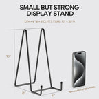 HONGYUTAI 3 Pack 10 Inch Plate Stands for Display Picture - Vinyl Table Top Display, Decorative Metal Frame Holders for Book , Photo and Platter, Tabletop Art, Black 3 Packs