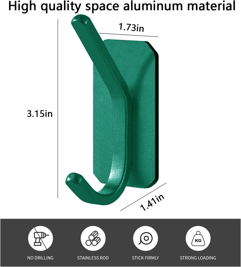 Paoli Heavy Duty Adhesive Wall Hooks (4, Emerald)
