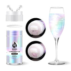 Iridescent Edible Glitter for Cocktails - Rainbow Luster Dust Edible Iridescent Drink Glitter Food Grade Shimmer Powder for Cakes Beverage Chocolate, 6g