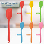 Irenare 36 Pcs Mini Silicone Spatulas Bulk 8.3 Inch Heat Resistant Scrapers Rubber Spatulas Seamless Design Non Stick Flexible for Kitchen Use Cooking Baking Mixing