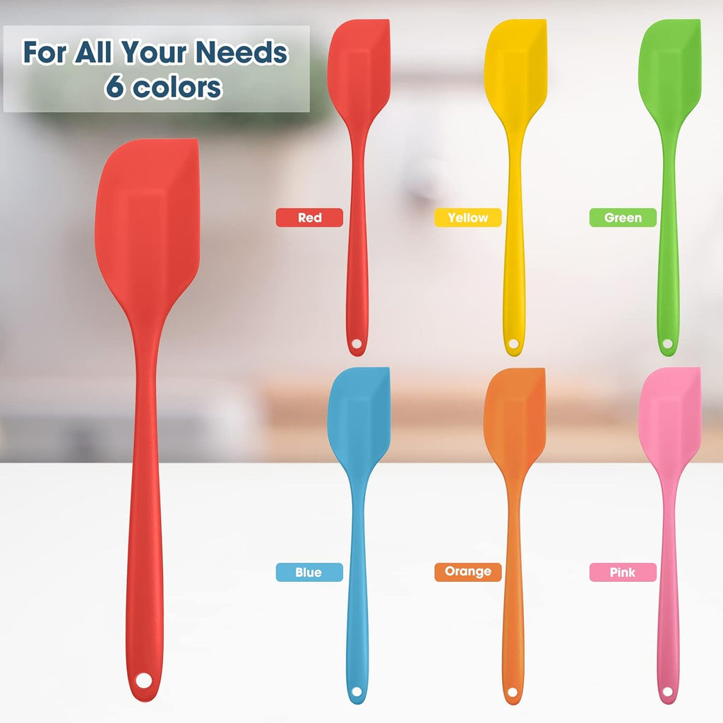 Irenare 84 Pcs Mini Silicone Spatulas Bulk 8.3 Inch Heat Resistant Scrapers Rubber Spatulas Seamless Design Non Stick Flexible for Kitchen Use Cooking Baking Mixing
