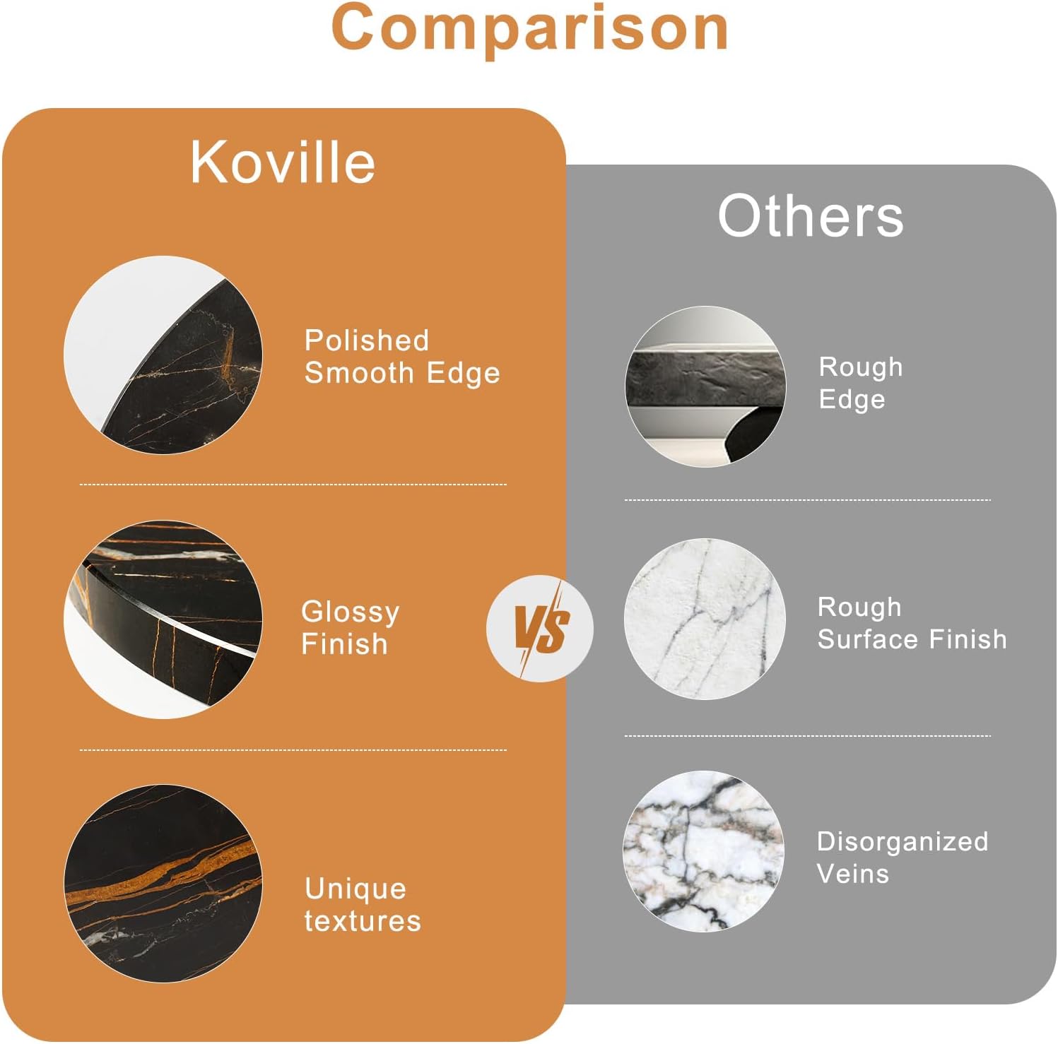 Koville Black Marble Cutting Board Pastry Serving Board, Large Marble Cheese Board for Baking, Charcuterie, Trivet - Non-Stick Heat Resistant Stone Cutting Boards Chopping Boards for Kitchen