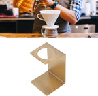 Pour over Coffee Dripper Stand, Filter Cup Holder, Samll Size Light Durable Stainless Steel Reusable Pour over Coffee Dripper Stand for Cone Filters(Gold)