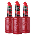 Finest Call Premium Strawberry Puree Drink Mix, 1 Liter Bottle (33.8 Fl Oz), Pack of 3