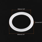 MECCANIXITY Gasket Seal Coffee Maker White Silicone Ring Replacement 42x55x2.2mm for 2-Cup Aluminium Coffee Pot, Pack of 5