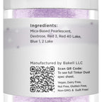 BAKELL Lilac Purple Edible Glitter, 25 Grams | TINKER DUST Edible Glitter | KOSHER Certified | 100% Edible Glitter | Cakes, Cupcakes, Cake Pops, Drinks, Dessert Vegan Glitter & Dusts (25g, Lilac Purple)