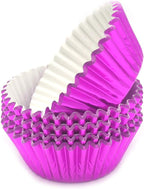 Standard Hot Pink Foil Cupcake Liners Muffin Baking Cups for Party and More, 100-Count