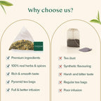 VAHDAM, Chamomile Mint Citrus Green Tea Bags (100 Count) Low Caffeine, Non GMO, Gluten Free | Sweet & Floral | Resealable Ziplock Pouch | Chamomile Tea Bags