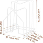 Pot Lid Organizer W 2 Chip Bag Clips Cutting Board Holder Inside Cabinet 304 Stainless Steel Pan Organizer Under Cabinet Pot Cover Cookie Sheet Bakeware Serving Tray Cooling Rack Stand Kitchen White