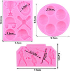 Mujiang Baseball Fondant Molds Sports Theme Silicone Molds Baseball Cap Bat Cake Decoration Mold For Cake Decorating Chocolate Gum Paste Candy Polymer Clay Set Of 3